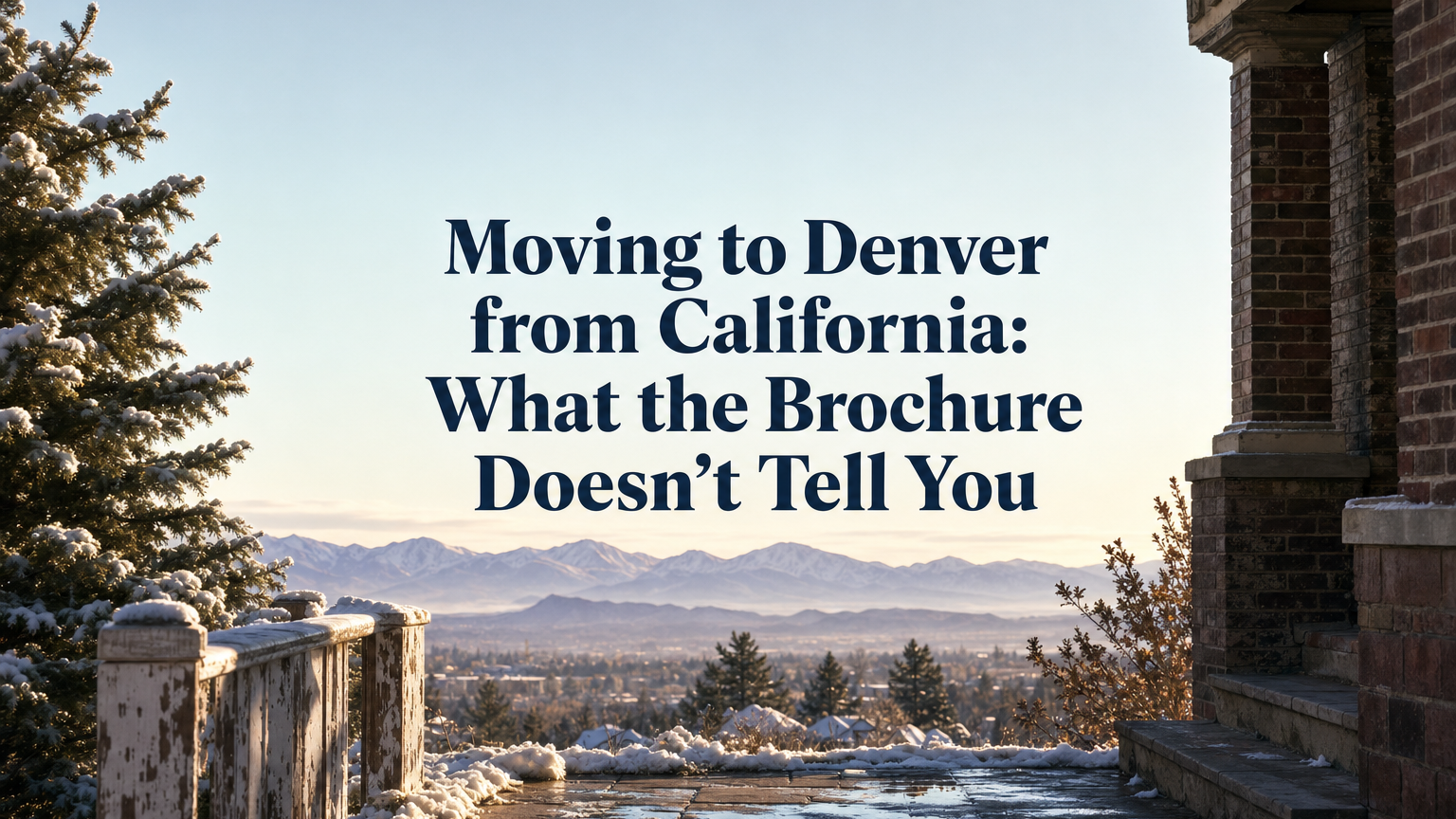 Moving to Denver from California: What the Brochure Doesn't Tell You