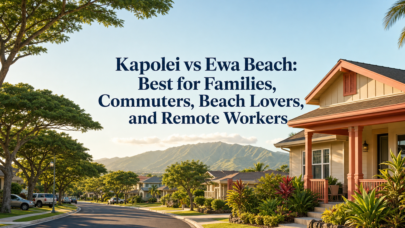 Kapolei vs Ewa Beach: Best for Families, Commuters, Beach Lovers, and Remote Workers